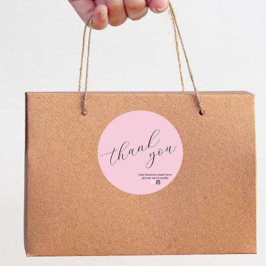 Minimalist Contemporary Business Thank You ラウンドシール