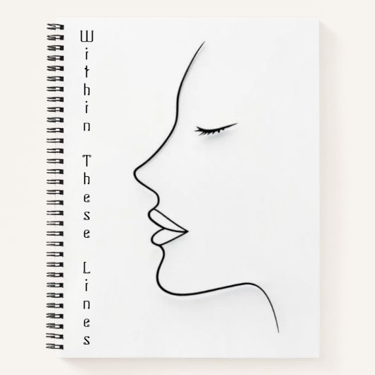 Minimalist Continuous Line Art Planner ノートブック (正面)