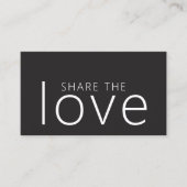 Minimalist Cool Bold Ivory Black White Salon 紹介カード (正面)