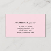 Minimalist Cool Bold Kraft Rose Consultant 名刺 (裏面)