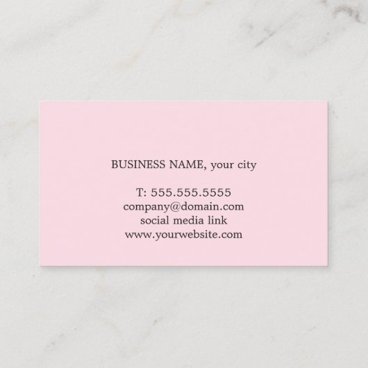 Minimalist Cool Bold Kraft Rose Consultant 名刺 (裏面)