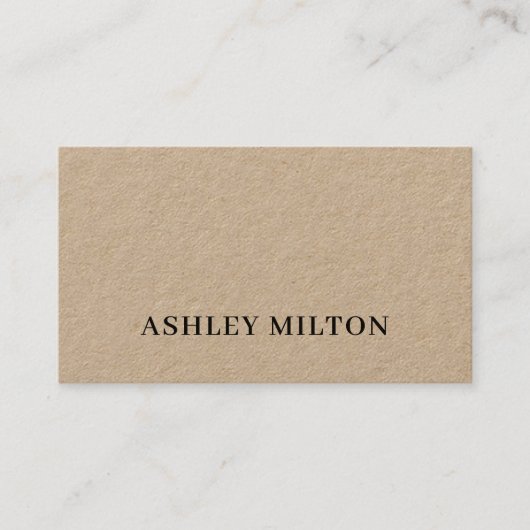 Minimalist Cool Bold Kraft Rose Consultant 名刺 (正面)