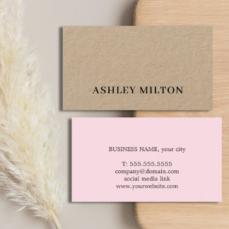 Minimalist Cool Bold Kraft Rose Consultant 名刺