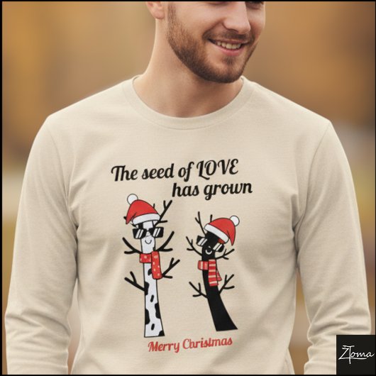 Minimalist Cool Christmas Reindeer Tree Graphic トライブレンドＴシャツ