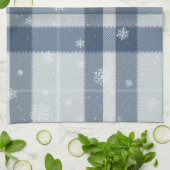 Minimalist Cool Gray Plaid Kitchen Towel – Neutral キッチンタオル (折り畳み)