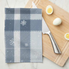 Minimalist Cool Gray Plaid Kitchen Towel – Neutral キッチンタオル