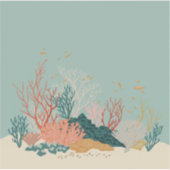 Minimalist Coral Reef Painting Collection シール (正面)