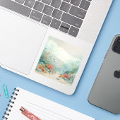 Minimalist Coral Reef Painting Collection 🌍✨ シール (ノートパソコンとiPhone)
