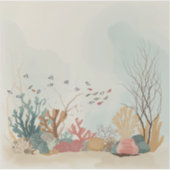Minimalist Coral Reef Painting Collection シール (正面)