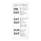 Minimalist Corporate VIP Summit Event Itinerary ラックカード (正面)