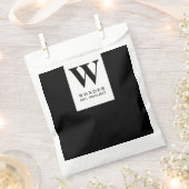 Minimalist Couple Monogram wedding フェイバーバッグ (クリップ留めされた状態)