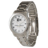 Minimalist Couples’ Personalized Names Initials 腕時計 (アングル)