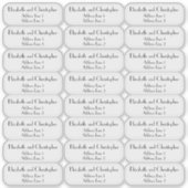 Minimalist Couples Return Address Transparent  シール (正面)