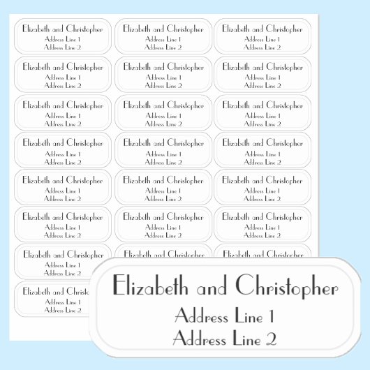 Minimalist Couples Return Address Transparent  シール