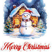 Minimalist Cozy Christmas Scene Greeting Card シーズンカード