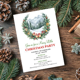 Minimalist Cozy Holiday Scene Editable Invitation 招待状