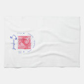 Minimalist Crab Seafood Beach Coastal  キッチンタオル (横)