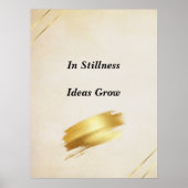 Minimalist Cream Gold Wall Art Quote Print Poster ポスター (正面)
