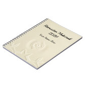 Minimalist Cream Linen Texture Ramadan ノートブック (左側)