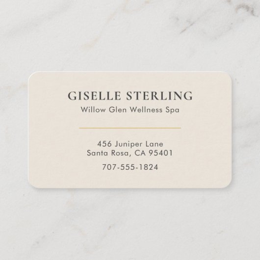 Minimalist Cream Lotus Massage Therapy 名刺 (裏面)