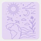 Minimalist Creation Sticker スクエアシール (正面)