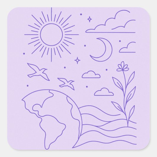 Minimalist Creation Sticker スクエアシール (正面)