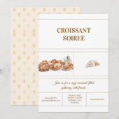 Minimalist Croissant Invitation 招待状 (正面/裏面)
