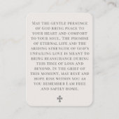 Minimalist Cross Funeral Photo Prayer Card 名刺 (裏面)