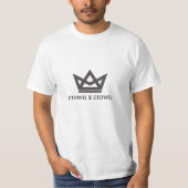 Minimalist Crown x Crown Geometric Logo Graphic T- Tシャツ (正面)