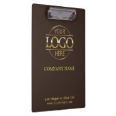 Minimalist Custom Brown Company Business Logo クリップボード (右)