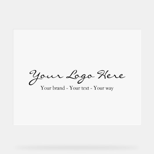 Minimalist Custom Business Logo アクリルサイン (正面)