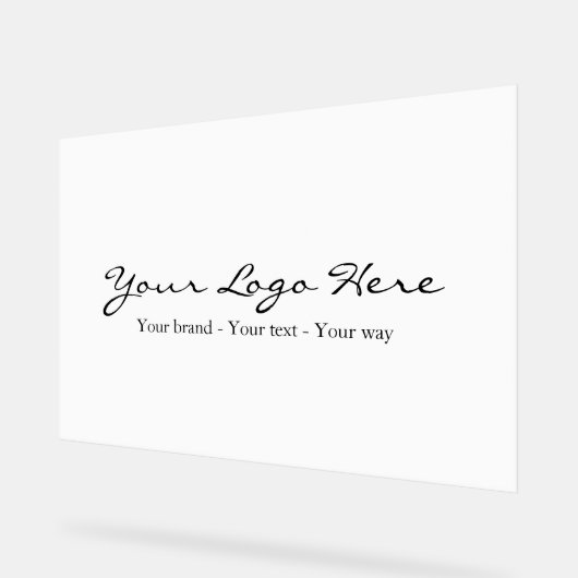 Minimalist Custom Business Logo アクリルサイン (傾斜)