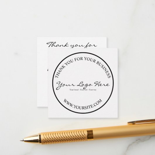 Minimalist Custom Business Logo エンクロージャーカード (正面/裏面インサイチュ)