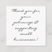 Minimalist Custom Business Logo エンクロージャーカード (裏面)