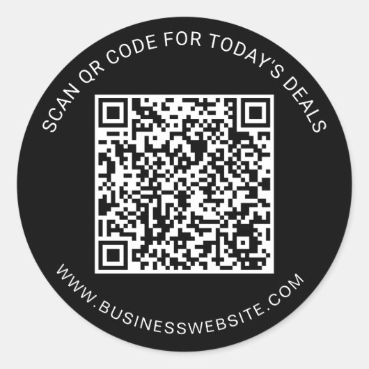 Minimalist Custom Business QR Code  ラウンドシール (正面)
