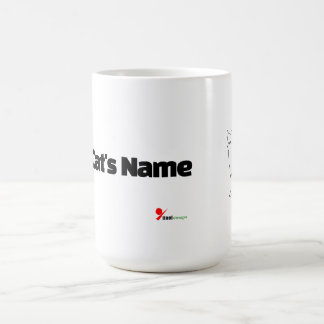 Minimalist Custom Cat Name Mug | Abstract Line Art コーヒーマグカップ
