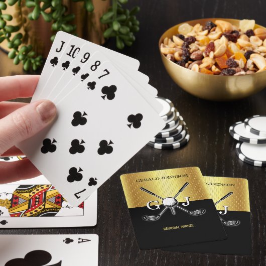 Minimalist Custom Elegant Golf Monogram Notebook トランプ (インサイチュ)