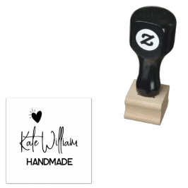 Minimalist Custom heart handmade by  ラバースタンプ