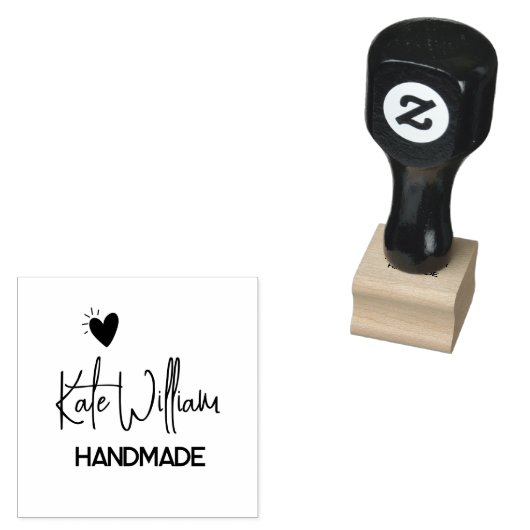 Minimalist Custom heart handmade by  ラバースタンプ (押印)