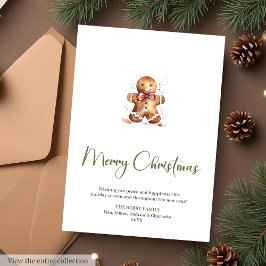 Minimalist Custom Holiday Christmas Greeting Card シーズンカード