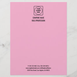 Minimalist Custom Logo Text Professional レターヘッド
