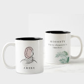 Minimalist Custom Name Hijab Line Art Two-Tone Mug ツートーンマグカップ