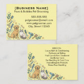 Minimalist Custom Pet Groomer Business Card 名刺 (正面/裏面)
