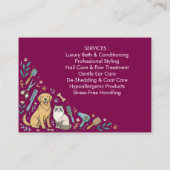 Minimalist Custom Pet Groomer Business Card  名刺 (裏面)