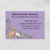 Minimalist Custom Pet Groomer Business Card  名刺 (正面)