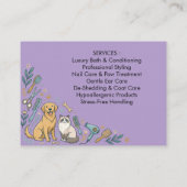 Minimalist Custom Pet Groomer Business Card  名刺 (裏面)