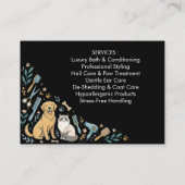 Minimalist Custom Pet Groomer Business Card 名刺 (裏面)