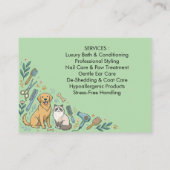 Minimalist Custom Pet Groomer Business Card 名刺 (裏面)