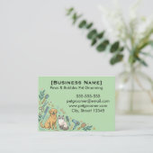 Minimalist Custom Pet Groomer Business Card 名刺 (スタンド正面)