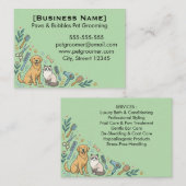 Minimalist Custom Pet Groomer Business Card 名刺 (正面/裏面)